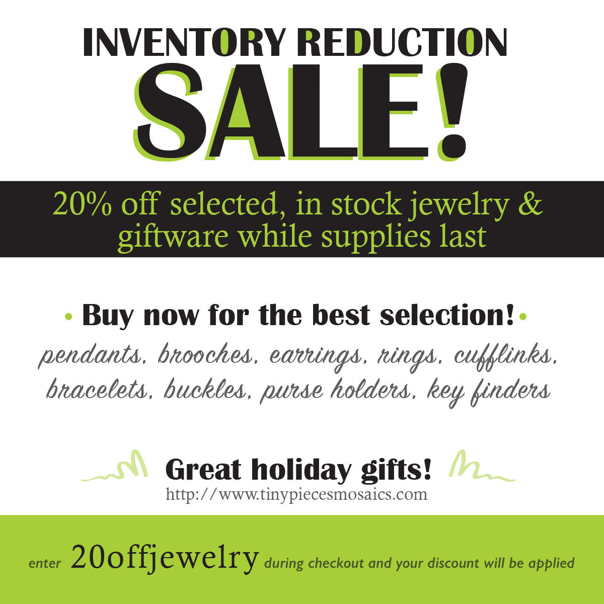 Inventory Reduction Sale!